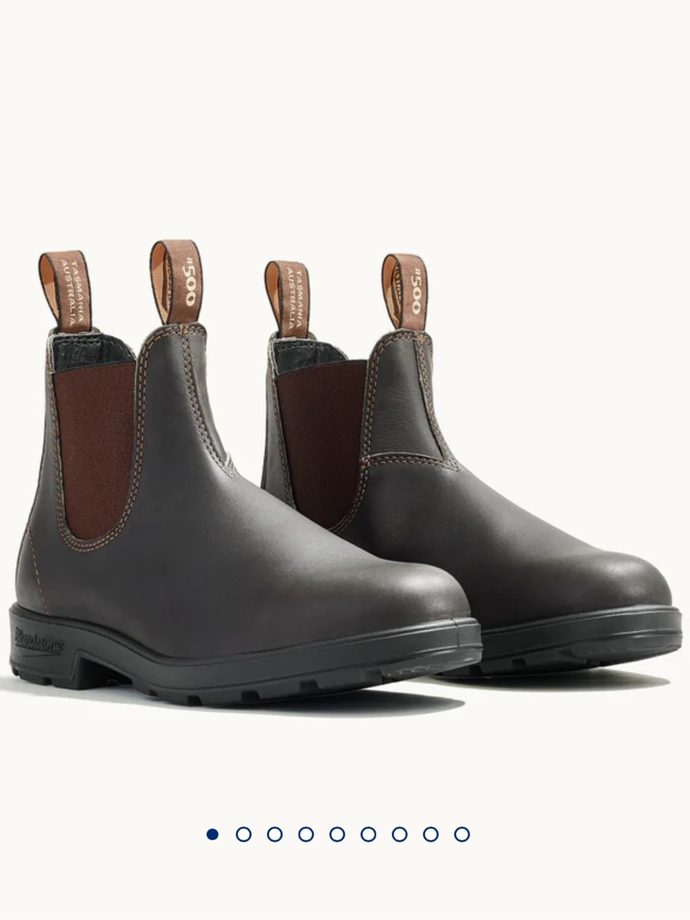 NWT NIB Blundstone Chelsea Boots in Stout Brown with Brown Elastic, size US 9.5